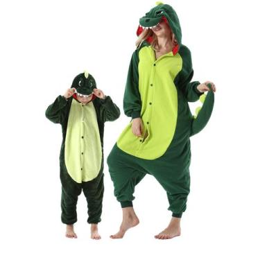 Imagem de Pijama Animal Onesie DarkCom, cosplay unissex de dinossauro adulto