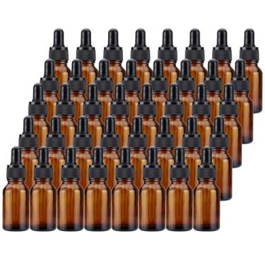 Imagem de Frascos conta-gotas de vidro Kingrol 15mL Amber, pacote com 40