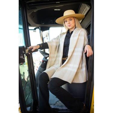 Imagem de Manta Larga Xadrez - Empório Horse, Bege Claro