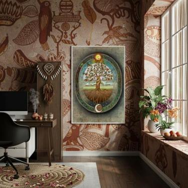 Imagem de Quadro Decorativo Místico Árvore Da Vida - 70x50cm - Quadros On-line, 