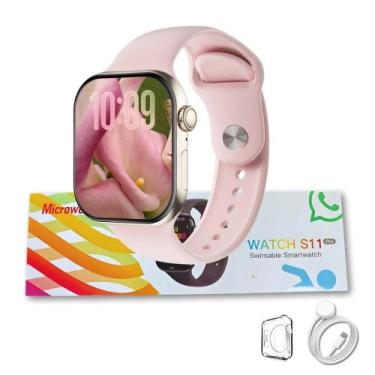Imagem de Smartwatch Microwear S11 Pro Whatsapp AI ChatGPT Séria 11, Rosa