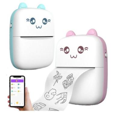 Imagem de Impressora Portátil Bluetooth Sem Tinta Ideal para Crianças Escola e P