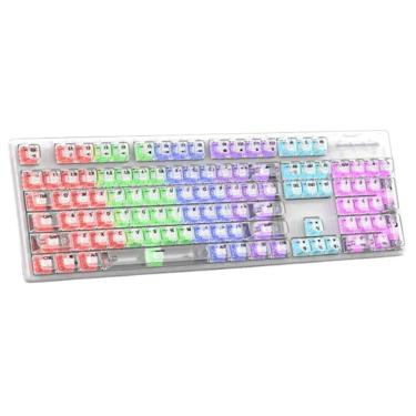 Imagem de Teclado Mecânico Para Jogos Rgb Cor De Teclado Transparente