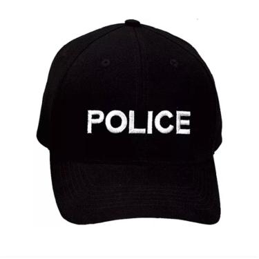 Imagem de Boné Police C/ Bordado Branco Festas