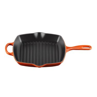 Imagem de GRELHA QUADRADA LE CREUSET SIGNATURE 26CM EM FERRO FUNDIDO VERMELHO CAYENNE 20183267970422