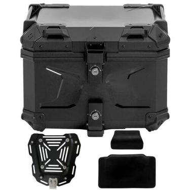 Imagem de Baú Bauleto Everest 45L + Encosto Preto Liso Bráz Acessorios - Bráz Ac