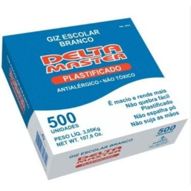 Imagem de Giz Escolar Branco C/500 Plastificado Delta