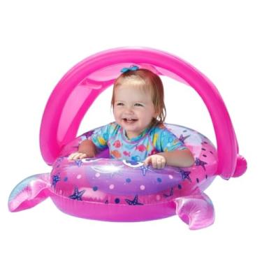 Imagem de Bote Infantil Caranguejo em PVC Bebê Crianças 6-18 Meses, para Piscina e Praia, 540g (ROSA)