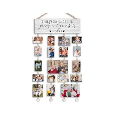 Imagem de Orchroma Porta-retratos para avós, decoração de parede, porta-retratos para avós, avós, presentes para avós, quadro de fotos para avós, quadro de fotos para pendurar com clipes, kit de pendurar fotos