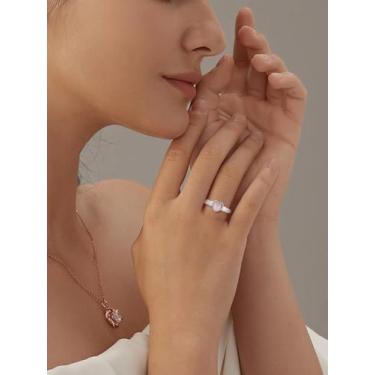 Imagem de 1 anel de cobre em forma de coração, anéis de dedo ajustáveis olho de gato de liga de platina, joia de dedo empilhável para Natal, Dia dos Namorados, Dia das Mães ou qualquer feriado, 0,7 cm