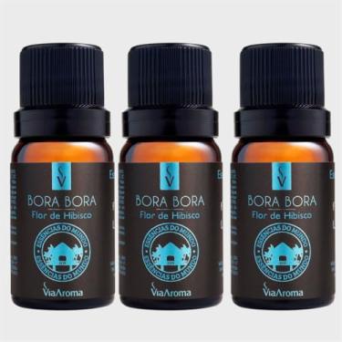 Imagem de Essência Flor de Hibisco 10ml Via Aroma Para Aromatizar Ambientes kit 3 Unidades