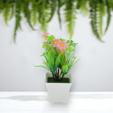 Imagem de Generic 1 peça plantas artificiais trevos arranjo artificial plástico rosa bebê 12 x 12 x 16 cm