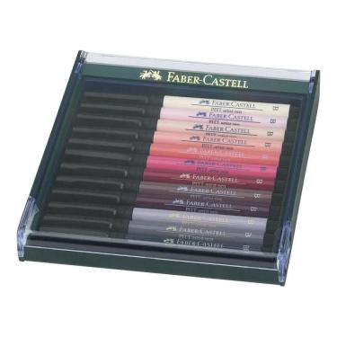 Imagem de Caneta artística Pitt Tons de Pele 12 unid Faber-Castell