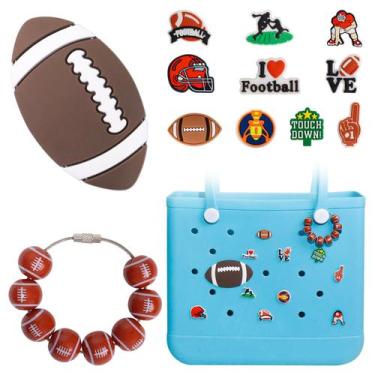 Imagem de Charm Set WYVAS Football PVC Rubber para bolsa de pântano