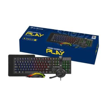 Imagem de Kit Bluecase Gamer 4 Em 1 Teclado Headset Mouse Mousepad RGB