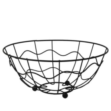 Imagem de Fruteira De Mesa Redonda Aramada Metalizada Preta 2017