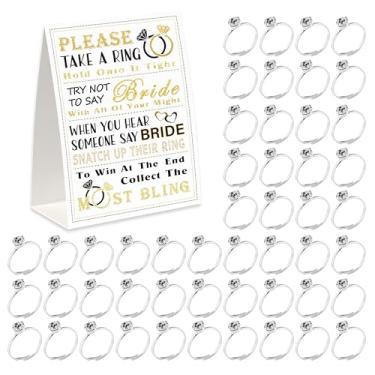 Imagem de Put a Ring on It Jogo de chá de panela, 50 anéis de metal para jogos Don't Say Bride, anéis para jogos de chá de panela, jogos de chá de panela para convidados, decorações de chá de panela - JZYX-R02