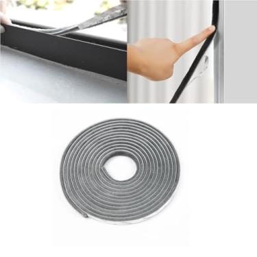Imagem de Fita adesiva à prova de vento para vedação de porta e janela escova de 5 m para casa (9 x 23 mm, cinza)