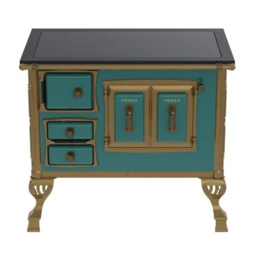 Imagem de Fogão a Lenha N 1 Colonial Premium Turquesa Saida Direita