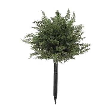 Imagem de KiBcsLic Decoração de árvore artificial de Natal com estaca de chão, planta artificial de jardim, planta verde para gramado externo