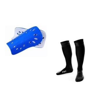 Imagem de Meias esportivas de futebol, caneleiras para crianças, tamanho 29-33 -