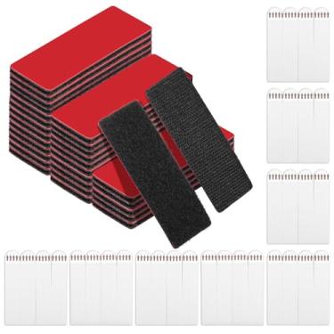 Imagem de 46 pares de tiras de gancho, kit de pendurar quadros adesivos resistentes com almofada adesiva dupla face, remoção sem danos para paredes, vidro, metal e azulejo - solução sem pregos, 3 cm x 8 cm