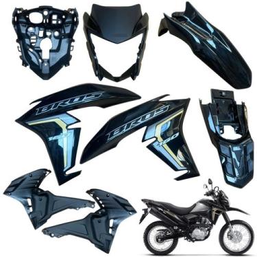 Imagem de Carenagem Nxr bros 160 Modelo 2022 2024 Asa do Tanque Par de Complemen