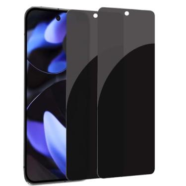 Imagem de [Pacote com 2] Protetor de tela de privacidade para Google Pixel 10/10 Pro/Pixel 9/9 Pro 6,3 polegadas, antiespião, sem bolhas, HD de dureza 9H, película de vidro de cobertura total para Pixel 10/10
