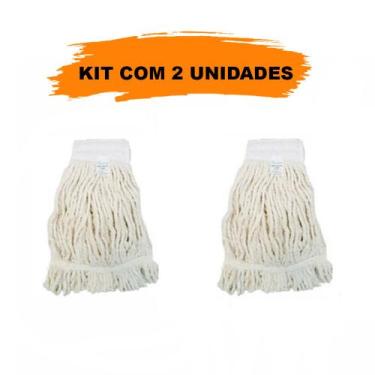 Imagem de KIT COM 2 Refil Mop Úmido Algodão Ponta Dobrada Bralimpia 