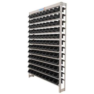 Imagem de Estante Gaveteiro Organizador com 108 Gavetas Nr. 3 Cor Pret - FORTG