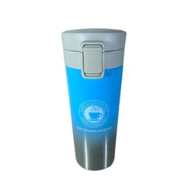 Imagem de Copo Térmico em Aço Inox Squeeze Tampa com Isolamento a vácuo Café Que