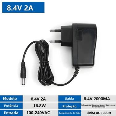 Imagem de Carregador De Bateria De Lítio 18650 De Alta Tensão 1A 2A Adaptador DC