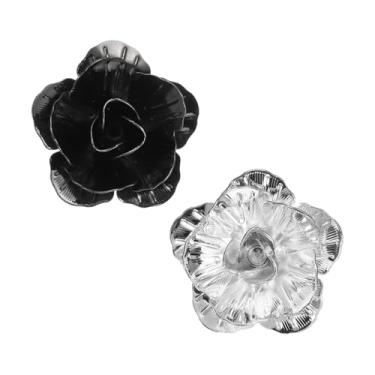 Imagem de PATIKIL Alfinetes de lapela de flor, broche de colarinho pequeno de flor de rosa para terno de negócios, mulheres, homens, casamento, 2.8cm, Metal, Sem Pedra Preciosa