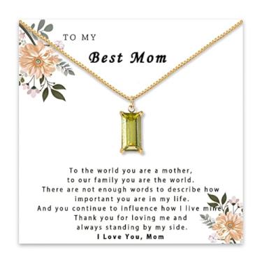 Imagem de Embtrem Colar de mãe e filha, pedra do mês de nascimento, colares de ouro para mulheres, presente para filha, mãe, irmã, presente de aniversário, Zinco, Sem Pedra Preciosa