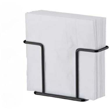 Imagem de Porta Papel Toalha Banheiro, Porta Guardanapos Suporte Apoio de Papel Aço Mesa Restaurante Lanchonete, 13×8.5×5cm(Preto)