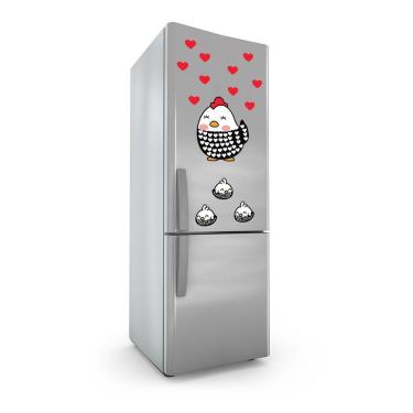 Imagem de Adesivo Para Geladeira Ou Paredes Galinha Carijó