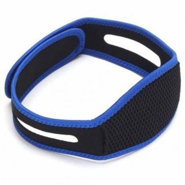 Imagem de Faixa 2 Pontas Anti Ronco Apneia Ajustavel Preto Com Azul