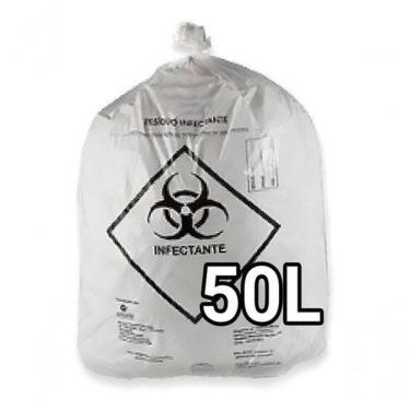 Imagem de Sacos De Lixo Infectante Hospitalar 60L 100un Branco