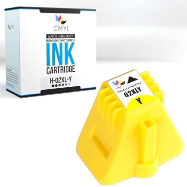Imagem de CMYi Cartucho de tinta 02 amarelo de substituição para HP PhotoSmart C6240, C6250, C6270, C6275, C6280, C6283, C6285, C6286, C6288, C7100, C7150, C7180, C7200, C72500. , C727 Impressoras 5, C7280