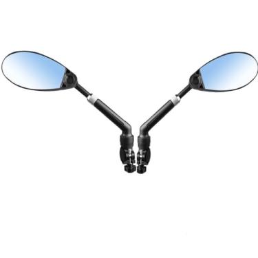 Imagem de Espelhos de bicicleta para guidão, rotação de 360° DH retrovisores de bicicleta retrovisores de bicicleta Suporte de guidão para bicicleta elétrica Mountain Road Bike Altura ajustável