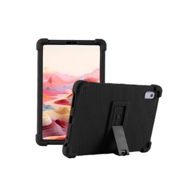 Imagem de Fannayipin Capa para Lenovo Tab M9 de 9 polegadas (TB-310FU, lançado em 2023), capa ajustável de silicone macio para crianças para tablet Lenovo Tab M9 (preto)