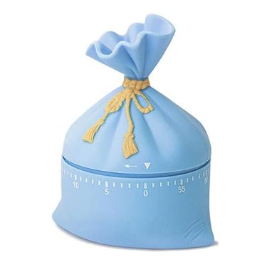 Imagem de Lucky Bag Time Manager, bonito temporizador mecânico para crianças aprendendo, ferramenta antiprocrastinação, temporizador de cozinha e estudo, despertador de cozinha (azul)