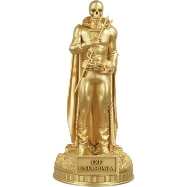 Imagem de Estátua Exu Catacumba Imagem Umbanda Candomblé (Cor Ouro)