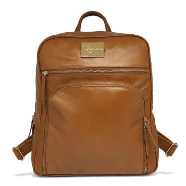 Imagem de Mochila de Couro Feminina Júnia - Caramelo-Unissex