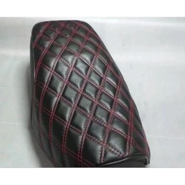 Imagem de Capa Banco Chopper Road (Preta Costura Vermelha)