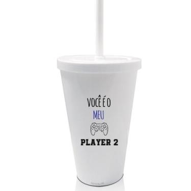 Imagem de Copo Com Tampa E Canudo Personalizado Dia Dos Namorados - Krystalon