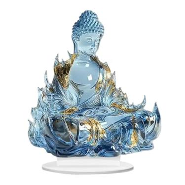 Imagem de predolo Centro de mesa decorativo com arte 2D, peça central de arte artesanal, ornamento de mesa com base para festa, feriado, interior, armário, Buda