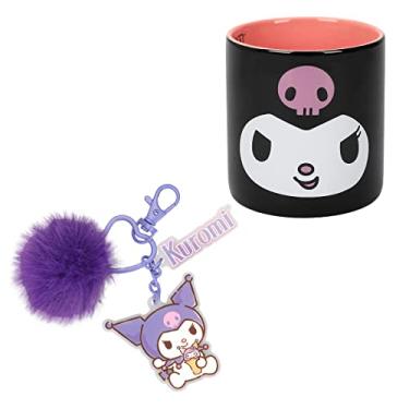 Imagem de Bioworld Conjunto de caneca e chaveiro Kuromi