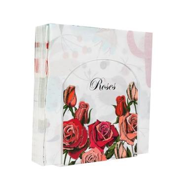 Imagem de Suporte de guardanapo de acrílico, suporte de guardanapo de mesa para papel de seda, suporte vertical de guardanapo de tecido, suporte de guardanapo de jantar de cozinha para mesa, dispensador de