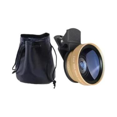 Imagem de Lente Grande Angular Macro Fisheye 2 Em 1 Para iPhone 14 13 Smartphone